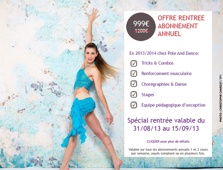 Offre spéciale rentrée cours de pole dance Paris